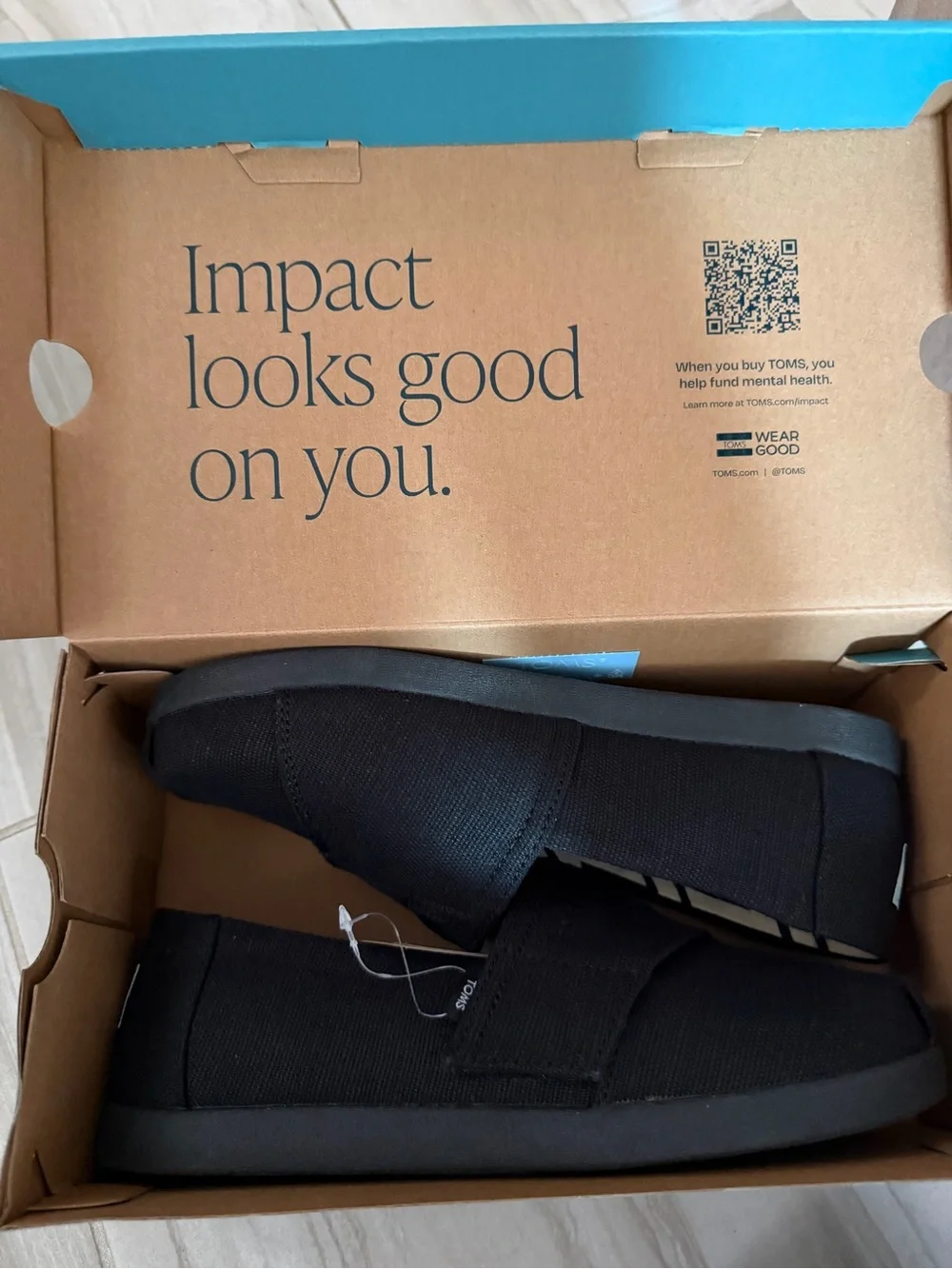 TOMS Alpargata Classic black Slip-On Flats - kids size 5